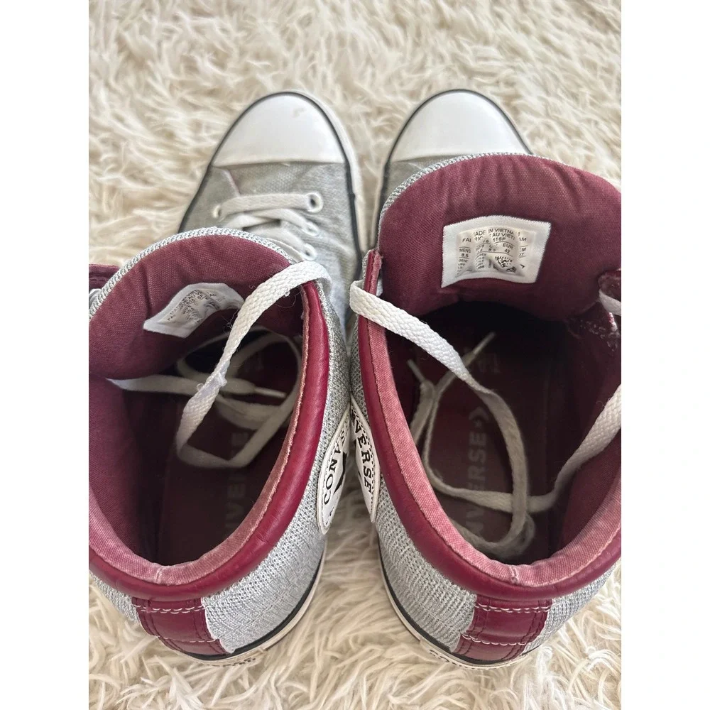 Converse Chuck Taylor All Star Mid Top Sneakers Gray Unisex Sz 8.5 Mens wom 10.5 - Picture 8 of 8